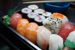 Tray of Sushi (Nigiri and Maki)
