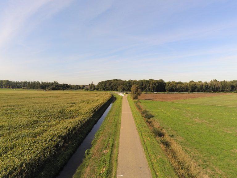 Dutch agriculture landscape taken from a drone