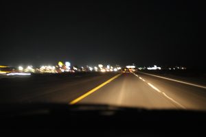 Driving at Night, Rest Stop Ahead
