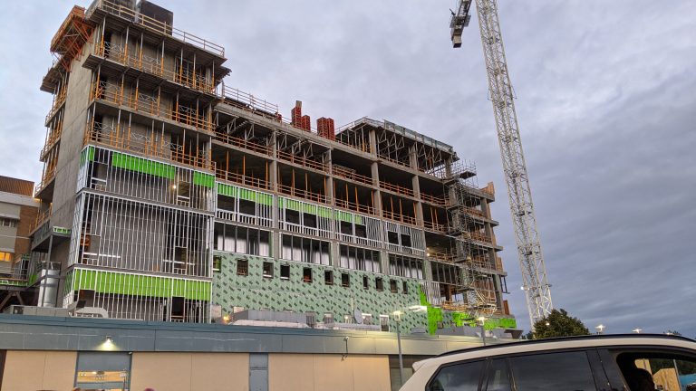 Hospital under construction in Kamloops, British Columbia, Canada