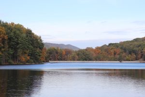 Cowans Gap State Park spillway in autumn