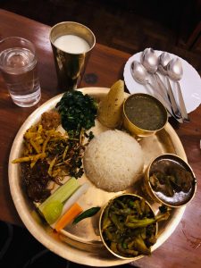 Lunch and Dinner Nepali Food - Dal, Bhat, Tarkari, Achar, etc