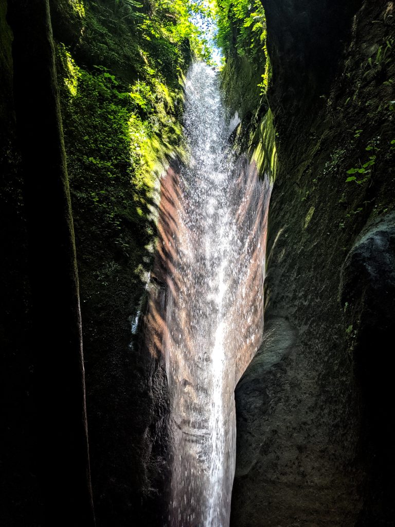 Secret Waterfall near Sombrio Beach on Vancouver Island in British Columbia Canada