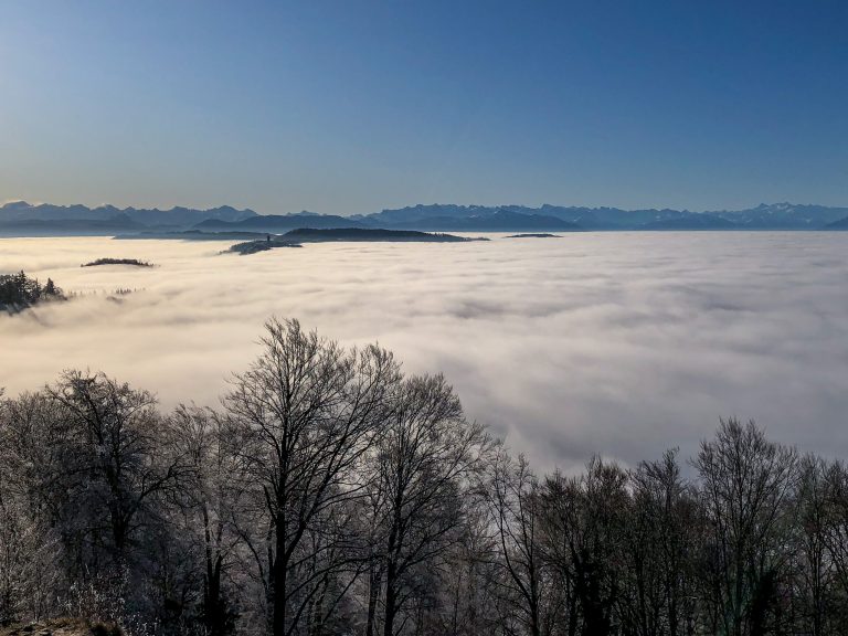 Sea of fog (view from üetliberg, Zurich, towards the Swiss Alps)