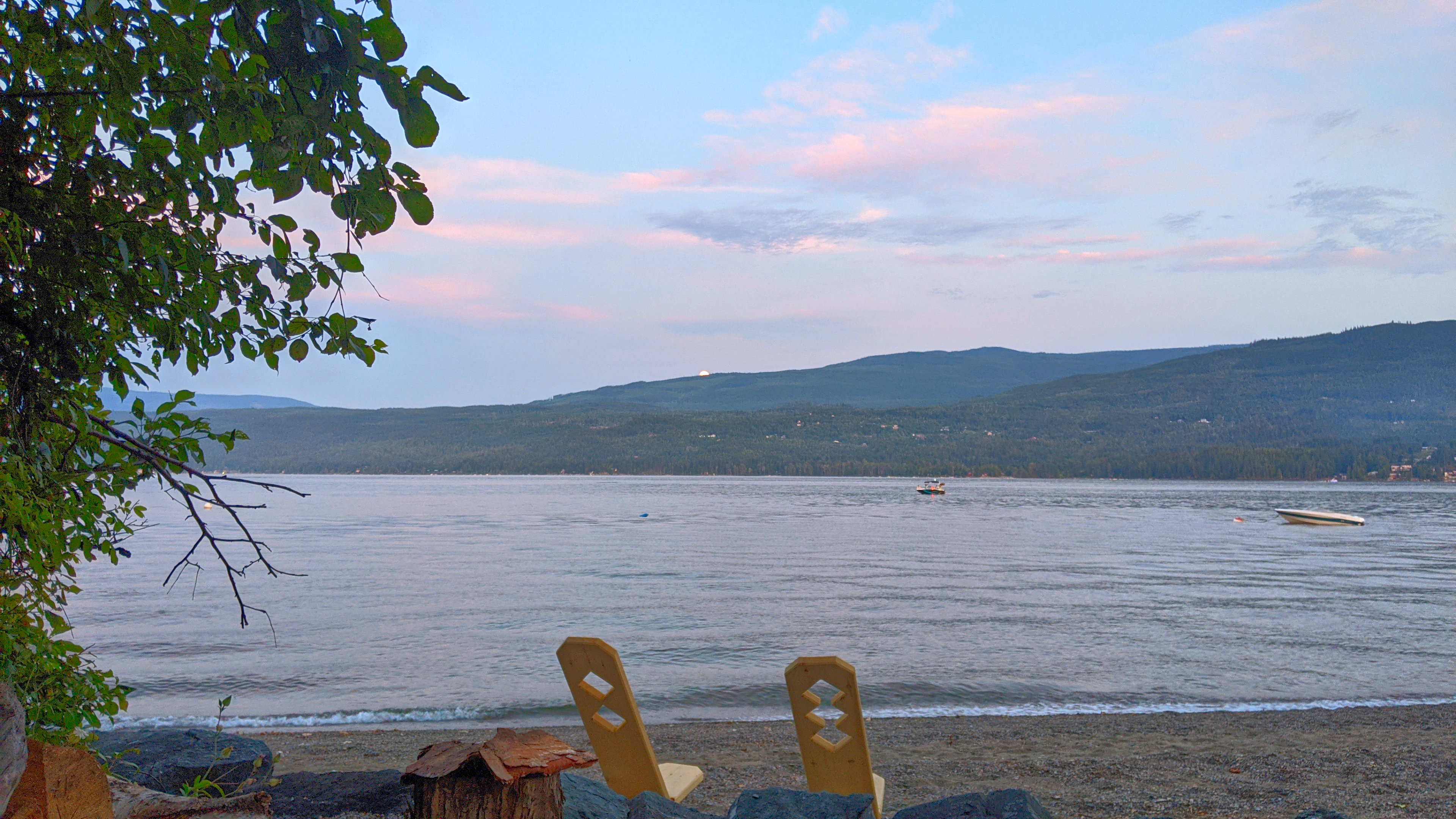 Early morning on Shuswap Lake in British Columbia Canada