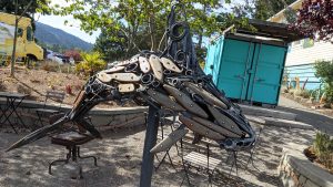 Killer Whale sculpture on Salt Spring Island Near Vancouver Island in British Columbia Canada