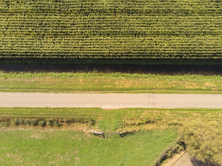 Dutch agriculture landscape photo taken by a drone