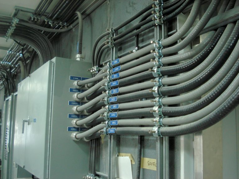 Teck cables entering a 18×36″ junction box