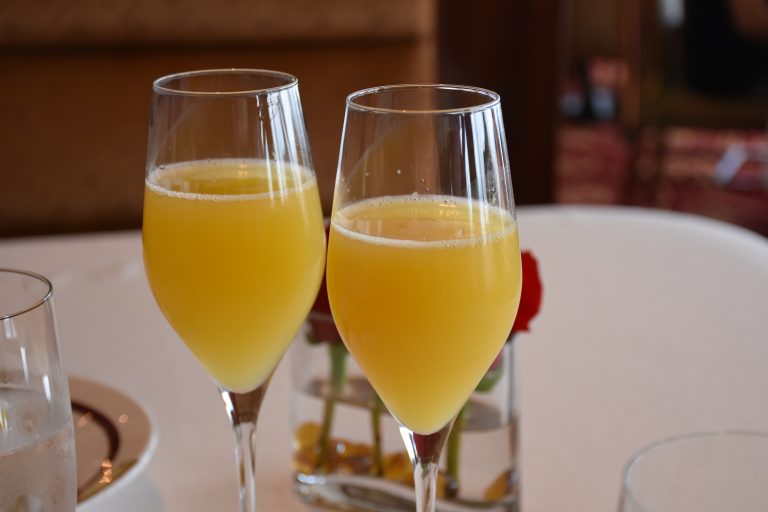 Two orange mimosas