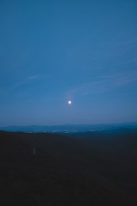 Moon over mountains 