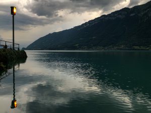 Storm approaching at Lake Brienz, Switzerland