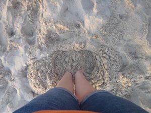 Feet in the sand