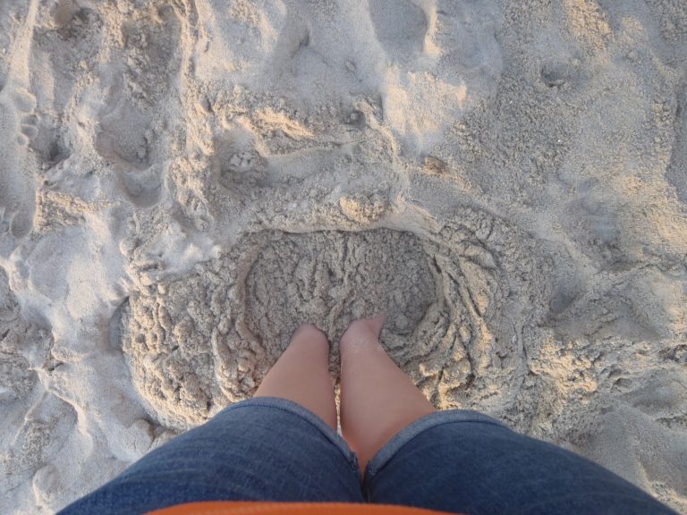 Feet in the sand