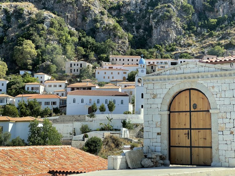 Building and a church in Dh?rmi, Albania