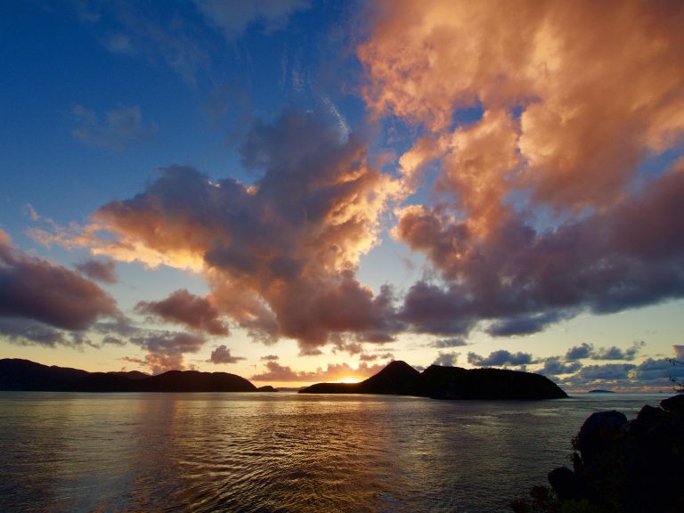 Sunset in the British Virgin Islands