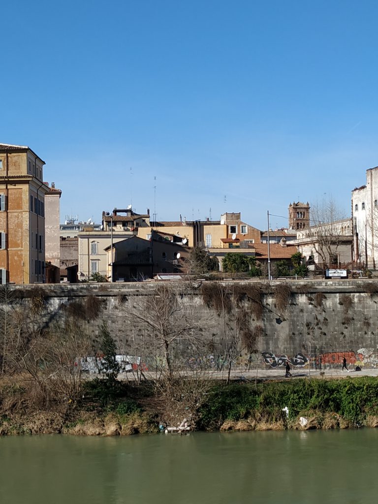 Along the Tiber River in Rome