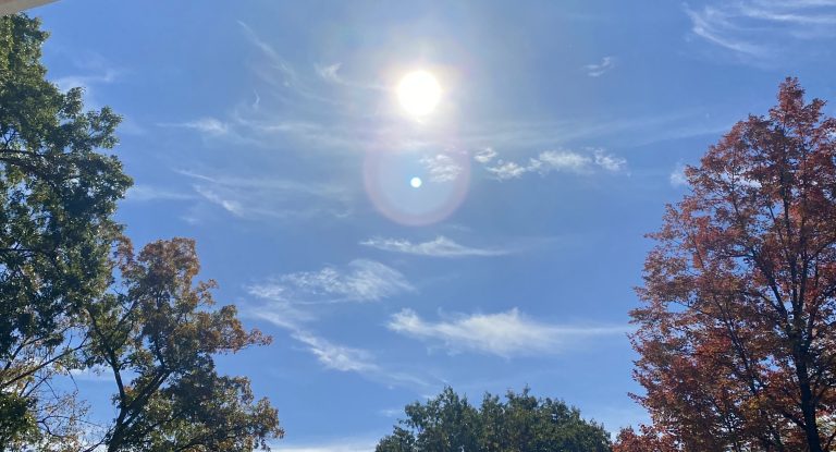 Sky View Over Barney Clubhouse Pond, Clifton Park, NY