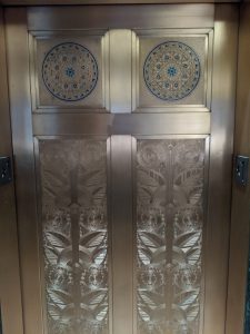 View larger photo: Mid-century modern elevator doors