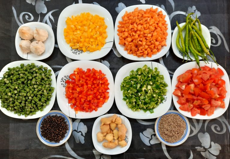 Veggies in a plate