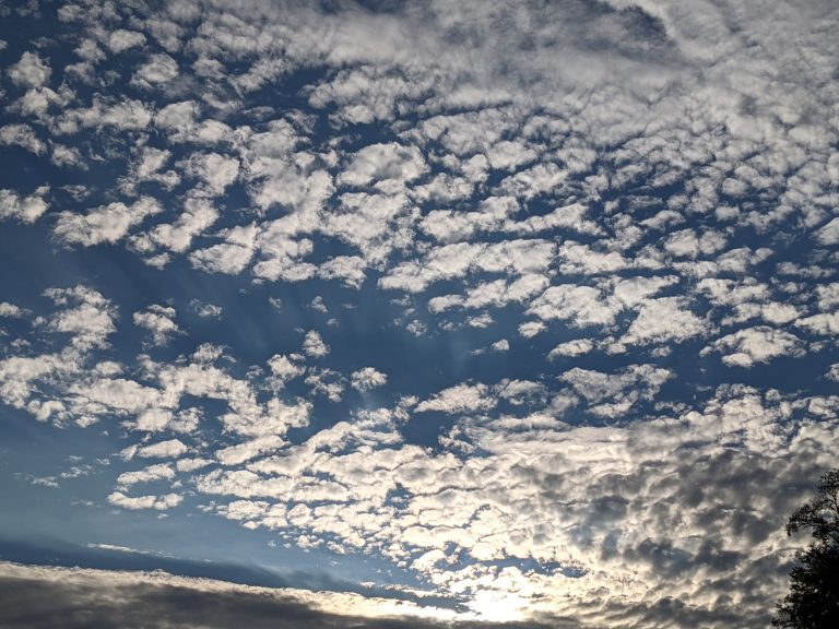 Very dramatic clouds, in the sky