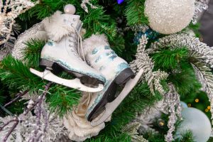 View larger photo: Ice skates ornaments in a Christmas tree