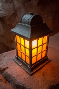 Lantern on a rock