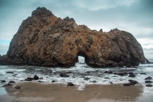 Keyhole Arch at Big Sur in California