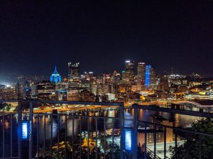 View larger photo: Pittsburgh skyline at night