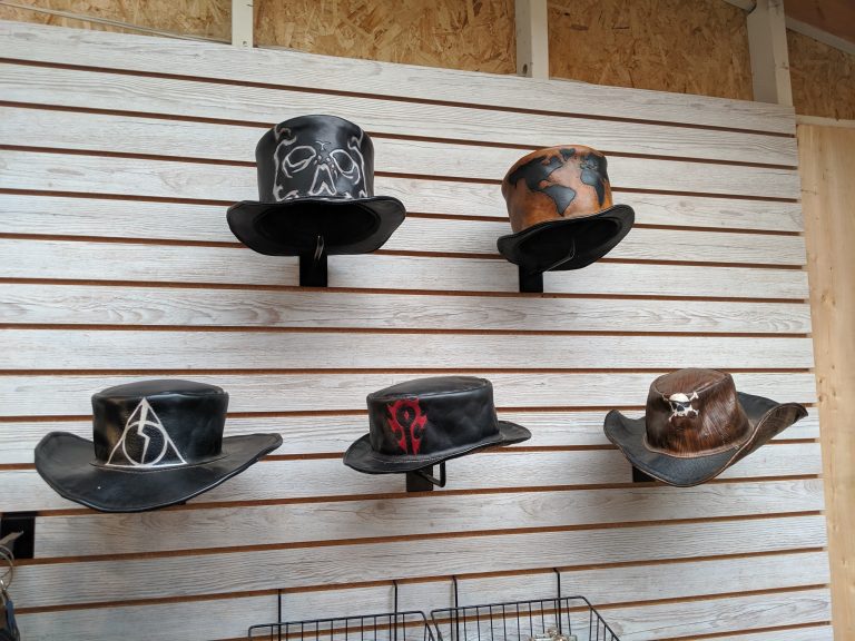 Custom-made leather hats