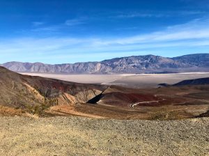 Barren landscape entering Death Valley in California