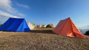 Caming tents at Dhampus, Western Nepal