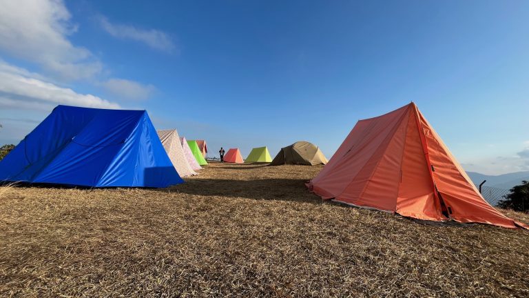 Caming tents at Dhampus, Western Nepal