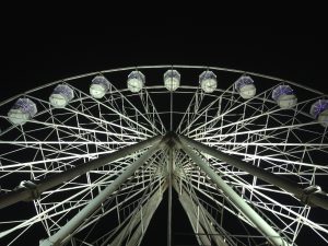 Ferris wheel at night