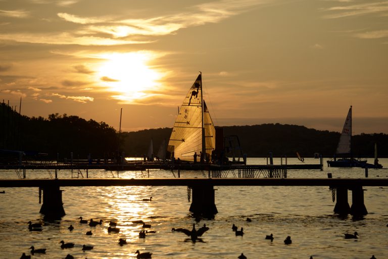 Sailboat at sunset