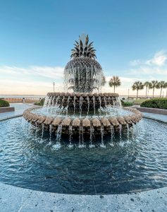 Pineapple fountain in Charleston, South Carolina