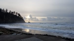 Sunset over the Pacific Ocean