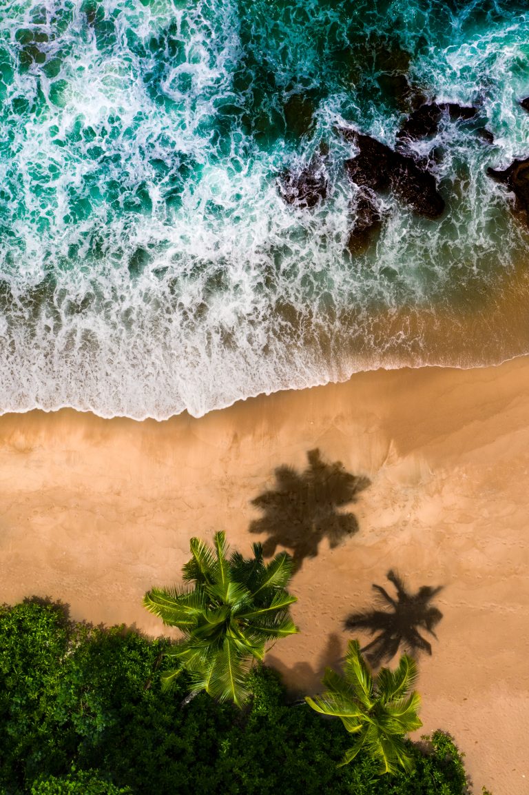 Drone shot from the seychelles