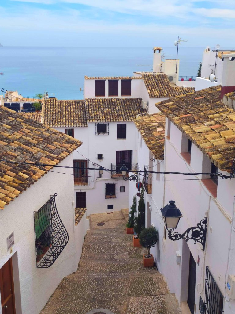 White-washed House on Cobbled Streets