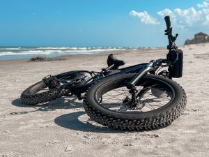 View larger photo: Electric bike on the beach