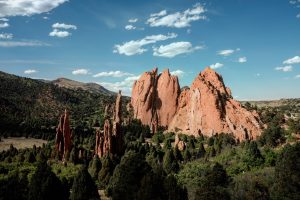 Garden of the Gods at a distance
