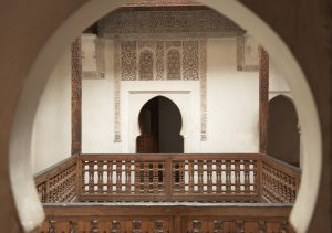 Interior of Ben Youssef’s Madrasa in Marrakech (Morocco)