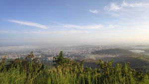 View larger photo: Top View of hills, trees and Pune City