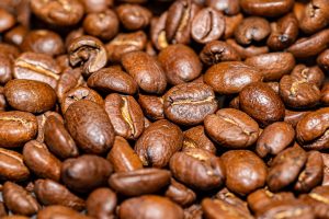 Coffee beans up close and personal