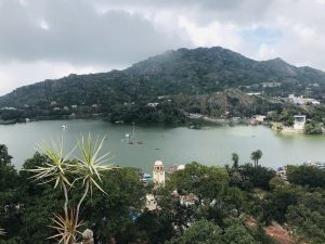 Lake, mountain, water, tree, boat