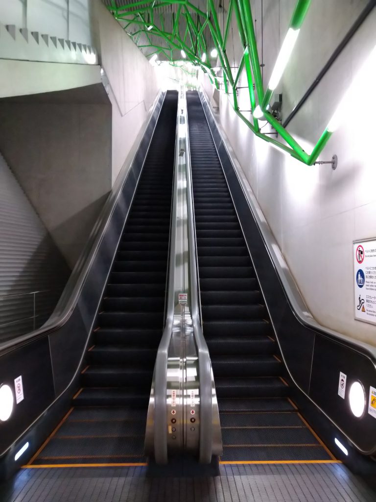 Escalators at subway stations