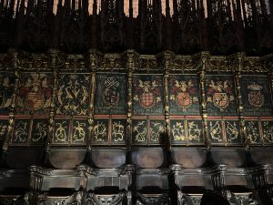 Fancy chairs in the Cathedral of Barcelona