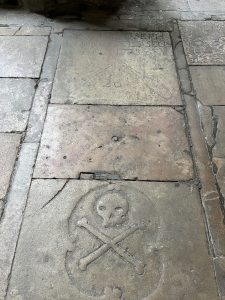 Grave under the hall of the Cathedral of Barcelona