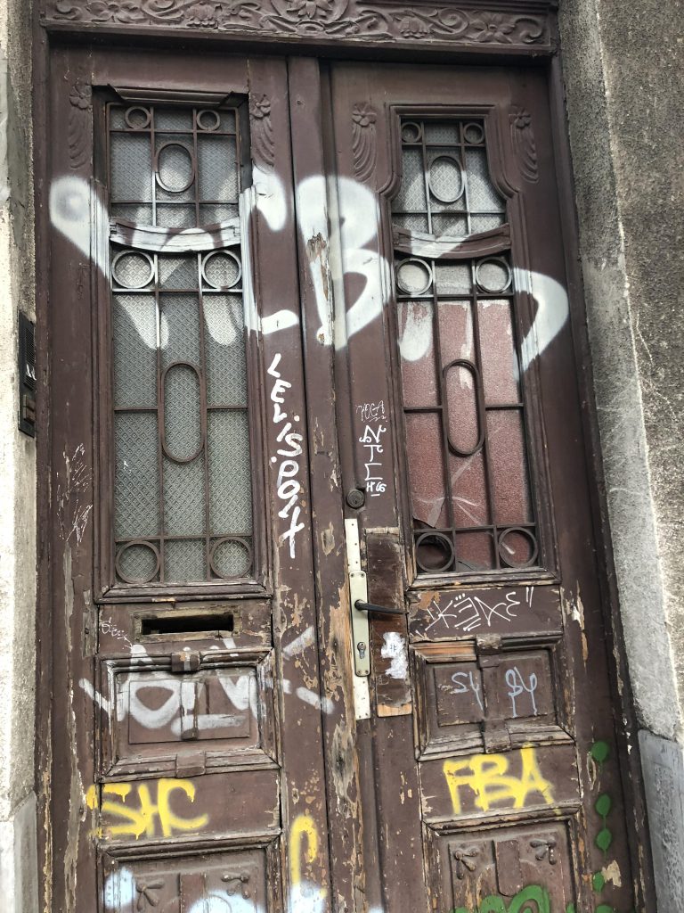 Graffiti on a door