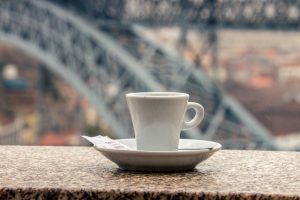 Coffee cup from a cafe in Porto, Portugal