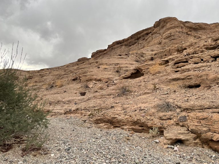 Desert rocks and clouds